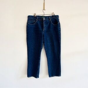 Lauren Ralph Lauren Women's Deep Blue Straight Leg Jeans, 16w